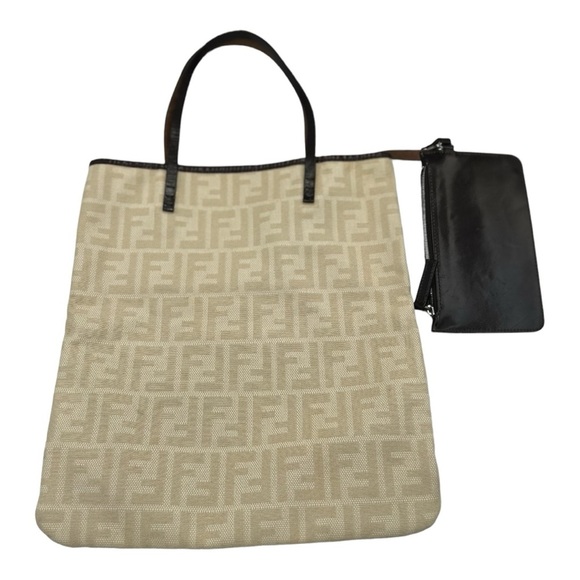 Fendi Zucca. Tote with Pouch - Picture 10 of 16